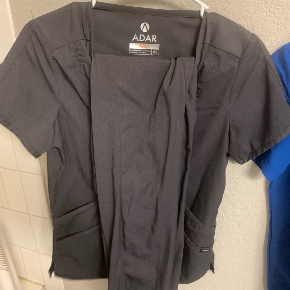 Dark grey adar scrubs for women